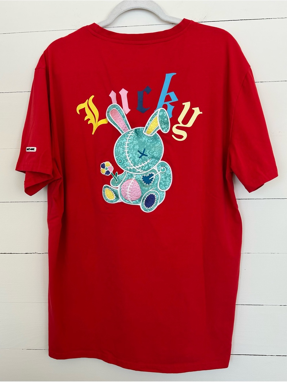 BKYS Black Keys Lucky Charm Embroidered Voodoo Bunny Crew Neck Tee Sz: 2 XL - Picture 2 of 5